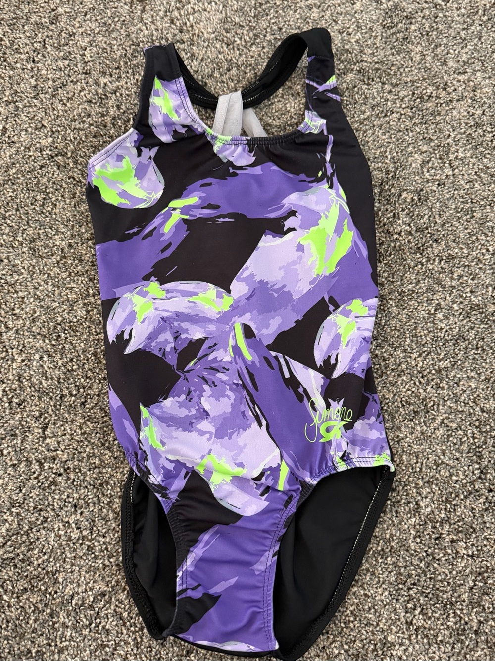 GK Elite Simone Biles Collection Abstract Floral Leotard - Child Large (CL)
